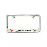 Chevrolet Corvette C8 Z06 Dual Logo Chrome License Plate Frame Official Licensed