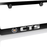 Cadillac CTS Logo Black Zinc Metal License Plate Frame Official Licensed