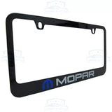 Mopar Engraved Logo Black Zinc Metal License Plate Frame Official Licensed