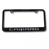 Chevrolet Camaro Engraved Logo Black Zinc License Plate Frame Official Licensed
