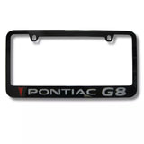 Pontiac G8 Engraved Logo Black Zinc License Plate Frame Official Licensed