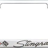 Corvette Stingray Logo Chrome Zinc Metal License Plate Frame Official Licensed