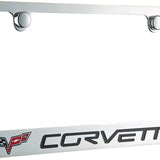 Chevrolet Corvette C6 Chrome Zinc Metal License Plate Frame Official Licensed