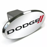 Dodge Engraved Logo Oval Chrome Aluminum Tow Hitch Cover Official Licensed