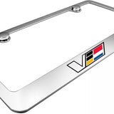 Cadillac V Logo Chrome Solid Brass License Plate Frame Official Licensed