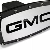 GMC Logo Engraved Emblem Black Aluminum Tow Hitch Cover Official Licensed