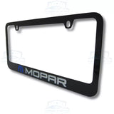 Mopar Engraved Logo Black Zinc Metal License Plate Frame Official Licensed