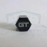 4pcs Ford Mustang GT Logo ABS Black Tire Stem Valve Caps Official Licensed