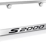 Honda S2000 Logo Premium Solid Chrome Brass License Plate Frame Official License