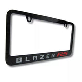 Chevrolet Blazer RS Engraved Black Zinc License Plate Frame Official Licensed