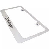 Dodge Challenger Logo Chrome Solid Brass License Plate Frame Official Licensed