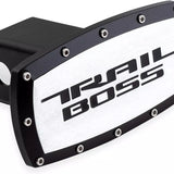 Chevrolet Trail Boss Engraved Black Trailer Tow Hitch Cover Official Licensed