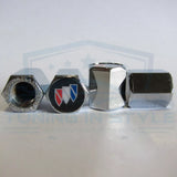 4pc BUICK Logo Premium ABS Plastic Chrome Tire Stem Valve Caps Official Licensed