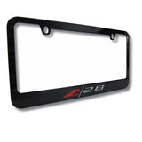 Chevrolet Camaro Z28 Engraved Logo Black License Plate Frame Official Licensed