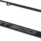 Ford Mustang Shelby GT500 Black Zinc Metal License Plate Frame Official Licensed