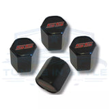 4pcs Chevrolet Camaro SS Logo ABS Black Tire Stem Valve Caps Official Licensed