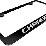 Dodge Charger Logo Black Zinc Metal License Plate Frame Official Licensed