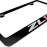 Chevrolet Camaro ZL1 Logo Black Zinc Metal License Plate Frame Official Licensed