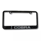 Ford Mustang Cobra Emblem Logo Black Zinc License Plate Frame Official Licensed