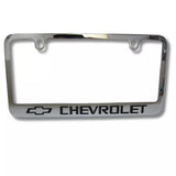 Chevrolet Bowtie Logo Chrome Zinc Metal License Plate Frame Official Licensed
