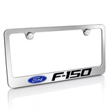 Ford F-150 2010 Logo Chrome Solid Brass License Plate Frame Official Licensed