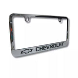 Chevrolet Bowtie Logo Chrome Zinc Metal License Plate Frame Official Licensed
