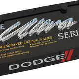 Dodge New Logo Black Zinc Metal License Plate Frame Official Licensed
