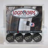 4pcs Ford Mustang GT Logo ABS Black Tire Stem Valve Caps Official Licensed