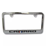 Chevrolet Camaro Chrome Zinc Metal License Plate Frame Official Licensed