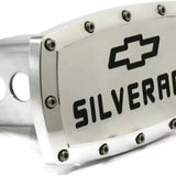 Tow Hitch Cover Plug for Chevrolet Silverado - Polished Chrome - 2-inch Billet