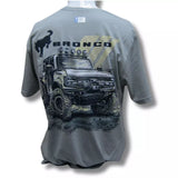 Ford Bronco Trailbuster Graphic Cotton T-Shirt Grey Official Licensed