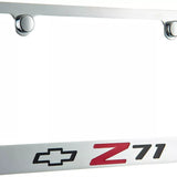 Chevrolet Z71 Logo Chrome Zinc Metal License Plate Frame Official Licensed