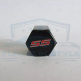 4pcs Chevrolet Camaro SS Logo ABS Black Tire Stem Valve Caps Official Licensed