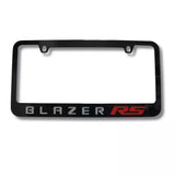 Chevrolet Blazer RS Engraved Black Zinc License Plate Frame Official Licensed