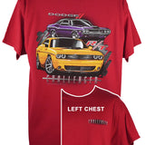 Dodge Challenger R/T Car Auto Graphic Cotton T-Shirt Red Official Licensed