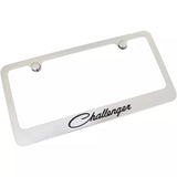 Dodge Challenger Logo Chrome Solid Brass License Plate Frame Official Licensed