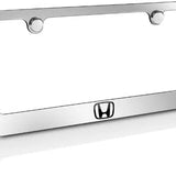 Honda Emblem Logo Chrome Solid Brass License Plate Frame Official Licensed