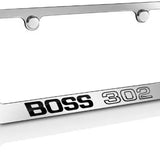 Ford Mustang Boss 302 Logo Chrome Brass License Plate Frame Official Licensed