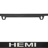 Hemi Logo Black Zinc License Plate Frame Official Licensed