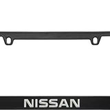 Nissan Logo Black Zinc License Plate Frame Official Licensed