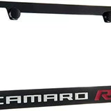 Camaro RS Logo Black Zinc License Plate Frame Official Licensed