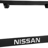 Nissan Logo Black Zinc License Plate Frame Official Licensed
