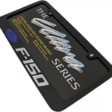 Ford F- 150 Emblem Logo Black Zinc Metal License Plate Frame Official Licensed