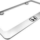 Honda Emblem Logo Chrome Solid Brass License Plate Frame Official Licensed