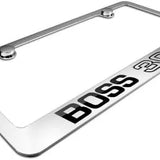 Ford Mustang Boss 302 Logo Chrome Brass License Plate Frame Official Licensed