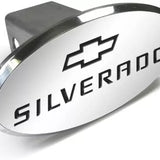 Chevy Silverado Engraved Oval Chrome Aluminum Tow Hitch Cover Official Licensed