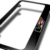 Cadillac V Series Logo Black Zinc Metal License Plate Frame Official Licensed
