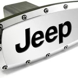 Tow Hitch Cover Plug for Jeep - Polished Chrome - 2-inch Billet