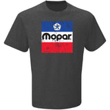 Mopar Distressed Classic Logo Heather Grey Short Sleeve Shirt Official Licensed