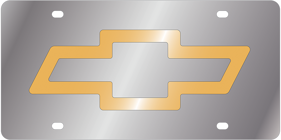 Chevrolet - Stainless Steel License Plate - Bowtie Logo